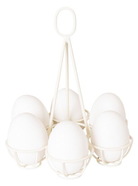 Kovový stojanček na vajíčka Off White Small