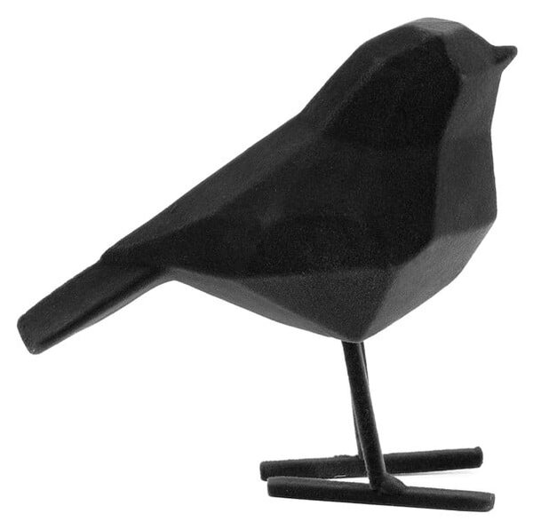 Čierna dekoratívna figúrka PT LIVING Bird, výška 13,5 cm