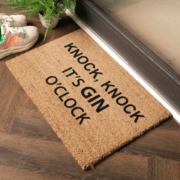 Rohožka z kokosového vlákna 40x60 cm Gin O'Clock – Artsy Doormats