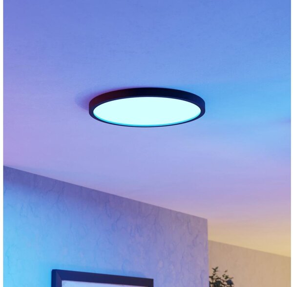 Eglo 901725 - LED RGBW stmievateľné kúpeľňové stropné svietidlo FUEVA-Z LED/17,5W/230V 38,9cm IP44 čierne