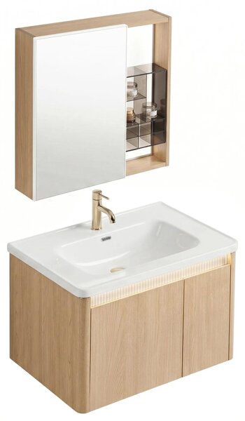 Rea Súprava Kúpeľňového Nábytku S Umývadlom De07-70 Oak 70cm