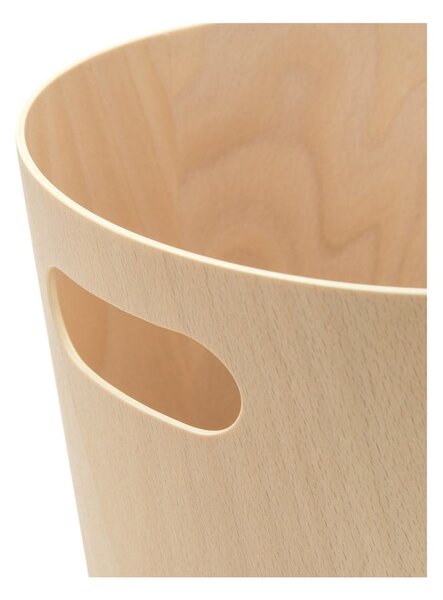 Kancelársky odpadkový kôš v prírodnej farbe 7,5 l Woodrow – Umbra