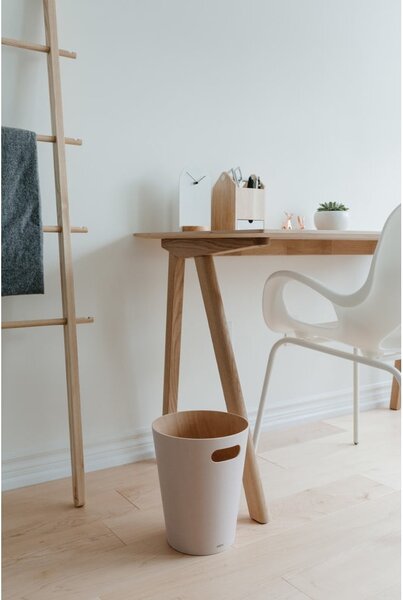 Kancelársky odpadkový kôš v prírodnej farbe 7,5 l Woodrow – Umbra