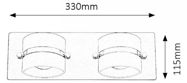 RABALUX 5490 Tony kúpeľňové svoji. zabud. LED 2x5W chróm IP44 4000K