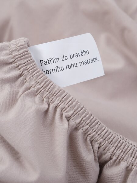 Jersey plachta s elastanom Deluxe 220 × 200 cm – cappuccino