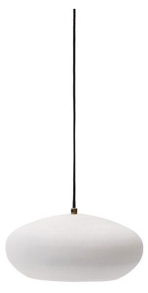 Biele závesné svietidlo s kovovým tienidlom ø 40 cm Inda – Kave Home