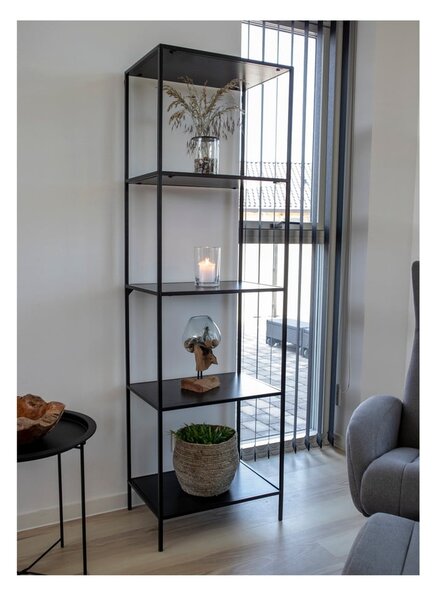 Čierna knižnica House Nordic Vita Shelf, 51 x 170 m