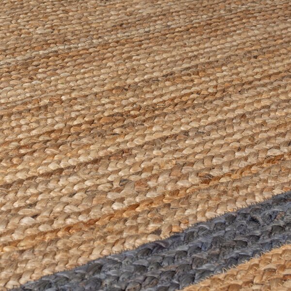 Sivý/v prírodnej farbe ručne tkaný jutový behúň 80x230 cm Grace Grey – Flair Rugs