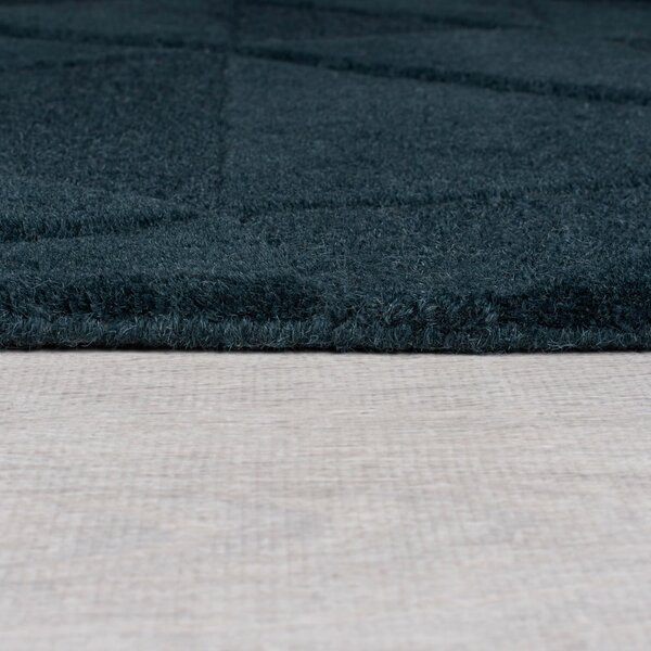 Zelenomodrý ručne tkaný vlnený koberec 120x170 cm Shard Teal – Flair Rugs