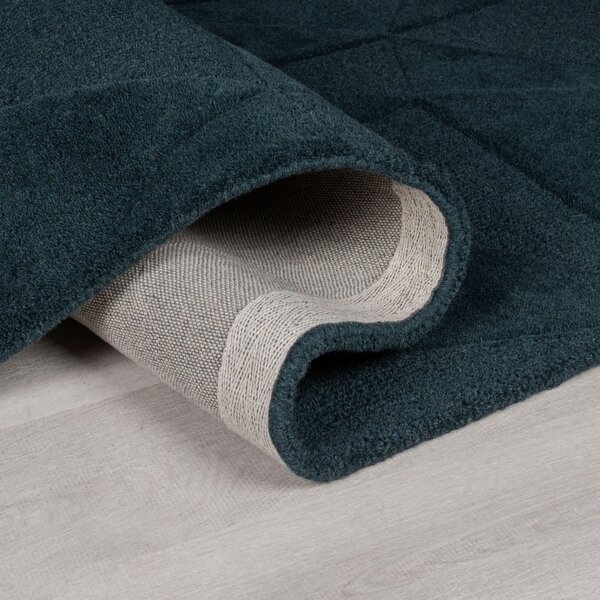 Zelenomodrý ručne tkaný vlnený koberec 120x170 cm Shard Teal – Flair Rugs