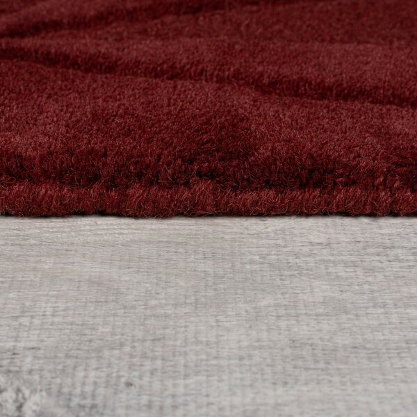 Vínovočervený ručne tkaný vlnený koberec 160x230 cm Shard Red – Flair Rugs