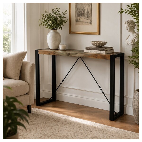 Konzolový stolík Retro 110x76x40 recyklovaného mango