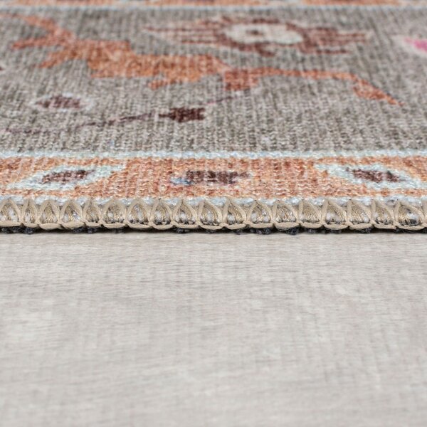 Svetlozelený prateľný behúň 60x230 cm Una Floral – Flair Rugs