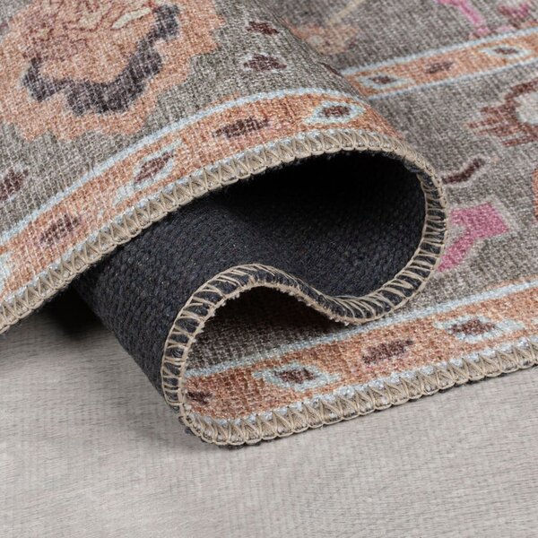 Svetlozelený prateľný behúň 60x230 cm Una Floral – Flair Rugs