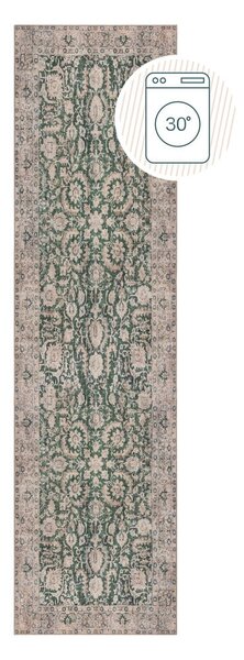 Zelený prateľný behúň 60x230 cm Beau Floral – Flair Rugs