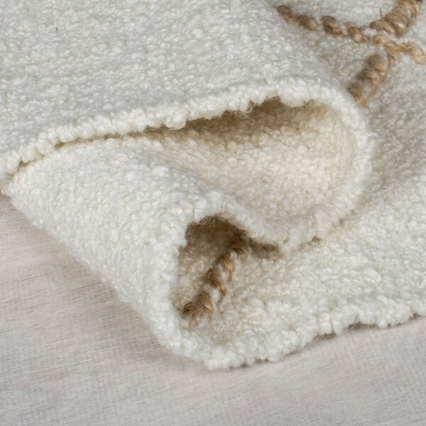 Krémový ručne tkaný koberec s prímesou vlny 120x170 cm Astera Linear – Flair Rugs