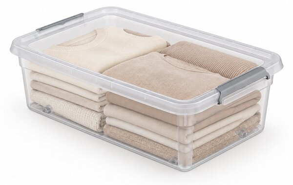 ALTOM Úložný box pod posteľ, s vekom a kolieskami, 58x39x16cm BASESTORE