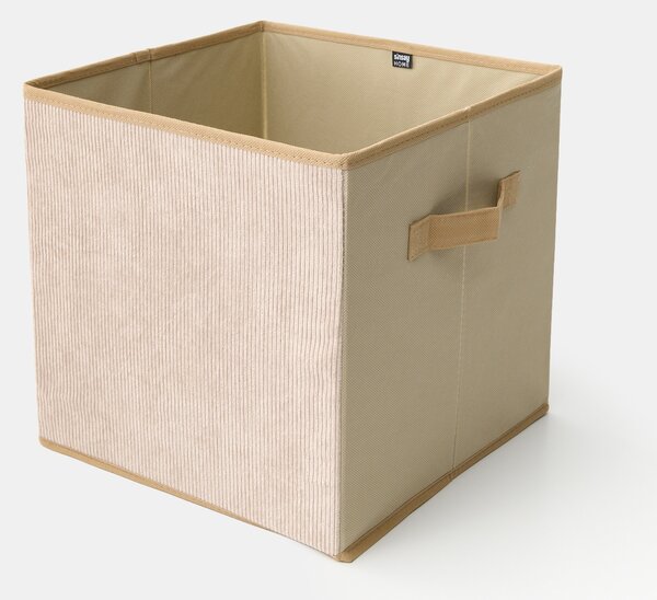 Sinsay - Skladací úložný box s manšestrovým predným panelom - béžová