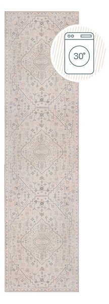 Krémový prateľný behúň 60x230 cm Teo Traditional – Flair Rugs