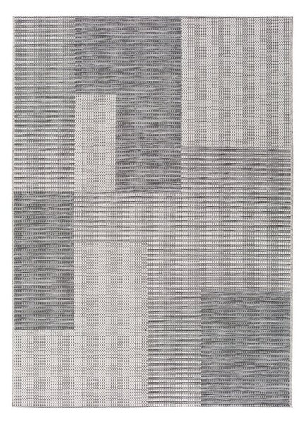 Sivý vonkajší koberec Universal Cork Squares, 115 x 170 cm