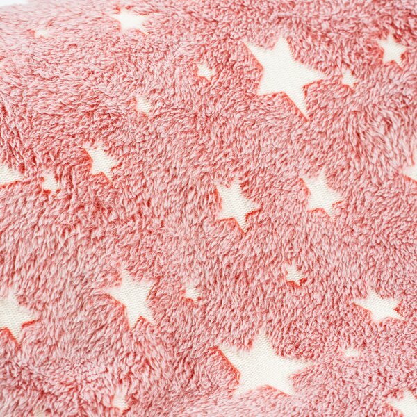 4Home Deka Soft Dreams Stars svietiaca červená, 150 x 200 cm