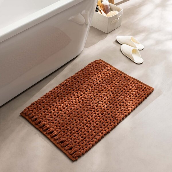 Kúpeľňová predložka v terakotovej farbe 50x80 cm Ariel – douceur d'intérieur