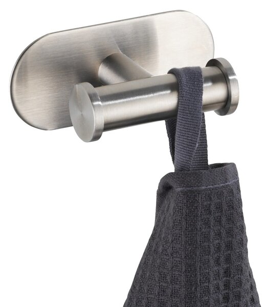 Matný antikoro dvojitý nástenný háčik Wenko Turbo-Loc ® Orea