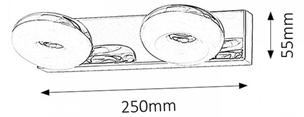 Rabalux 5717 Beata LED Nástenné svietidlo 2x 5W = 930lm 4000K