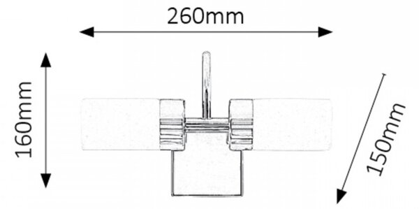 RABALUX 5714 Betty kúpeľňové nástenné svoji. zabud.LED 2x4W IP44 4000K