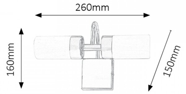 RABALUX 5746 Betty kúpeľňové nástenné svietidlo. zabud. LED 2x4W IP44 4000K