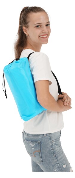 KONDELA Nafukovací sedací vak/lazy bag, modrá, LEBAG