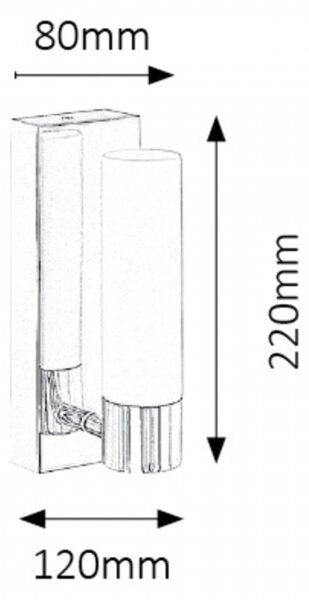 RABALUX 5749 Jim kúpeľňové nástenné svietidlo. zabud.LED 4W IP44 4000K