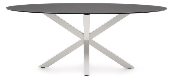 Jedálenský stôl so sklenenou doskou 100x200 cm Argo – Kave Home