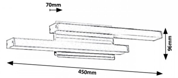 Rabalux 5784 LED nástenné svietidlo do kúpeľne 18W | 3000K | IP44