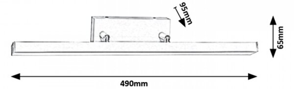 Rabalux 5782 LED nástenné svietidlo do kúpeľne Andrew 12W | 3000K | IP44