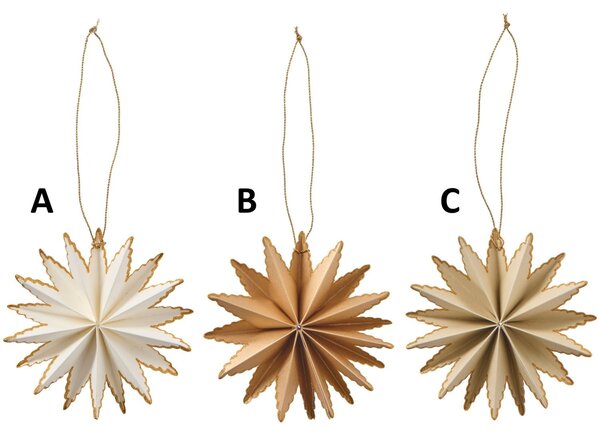 Papierová dekorácia Colours Snowflake Variant A