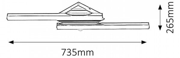 Rabalux 5895 ANTONIO stropné svietidlo LED 24W = 2360lm 4000K IP44