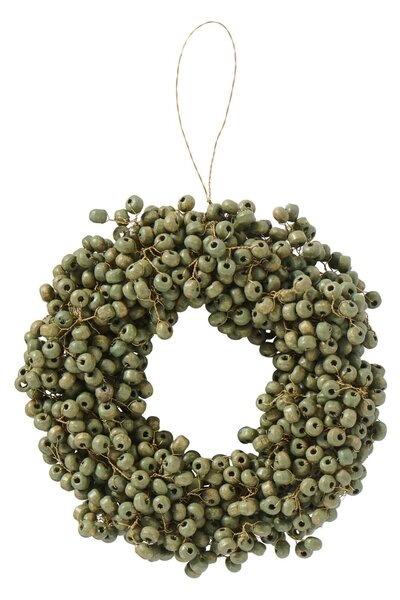 Korálkový venček Wooden Beads Green Ø 13,5 cm