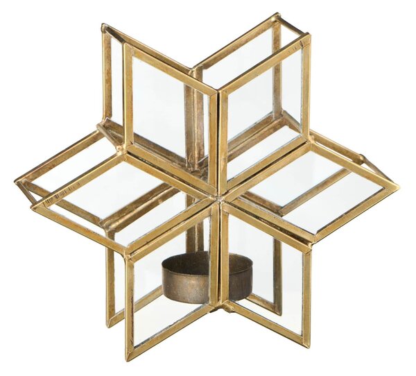 Sklenený svietnik Star Shaped