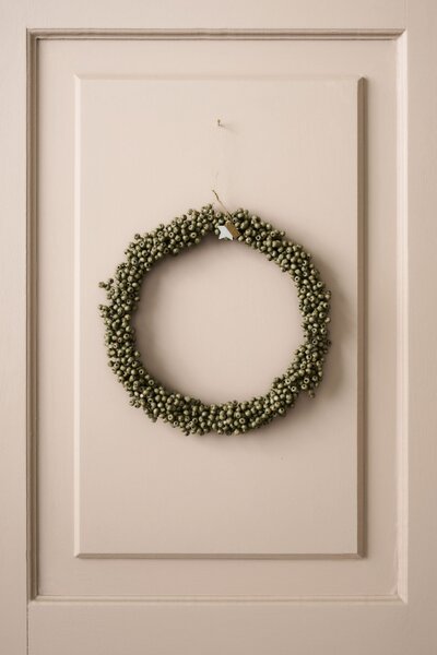 Korálkový venček Wooden Beads Green Ø 22 cm