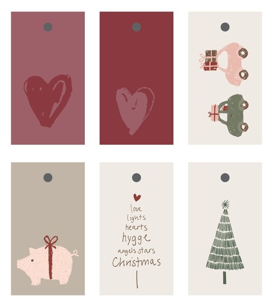 Papierový štítok na darčeky My Nostalgic Christmas – set 6 ks
