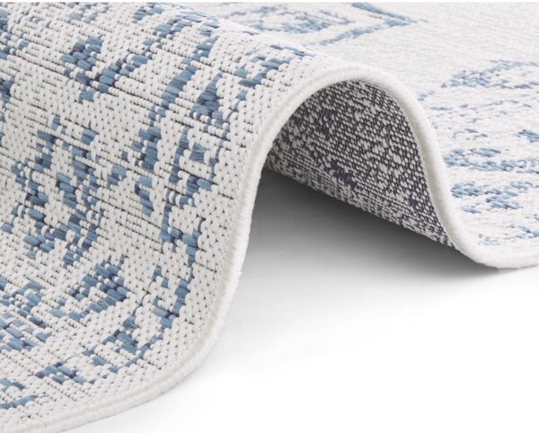 Modro-krémový vonkajší koberec NORTHRUGS Tilos, 120 x 170 cm