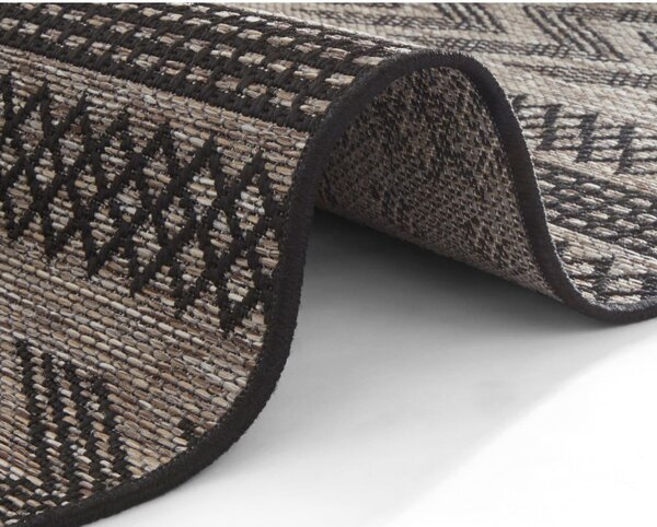 Čierno-béžový vonkajší koberec NORTHRUGS Sidon, 200 x 290 cm