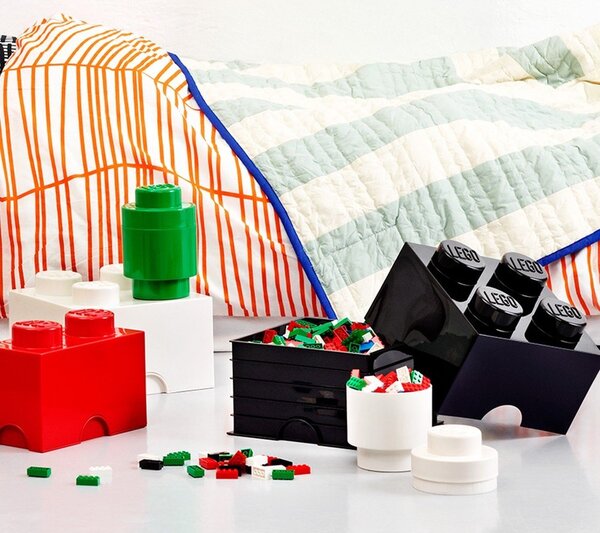 Biely úložný box štvorec LEGO®