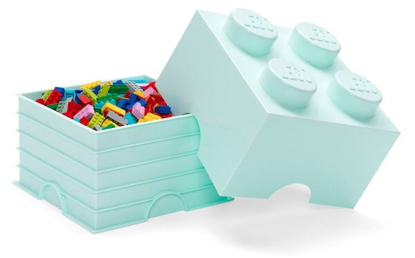 Svetlomodrý úložný box štvorec LEGO®