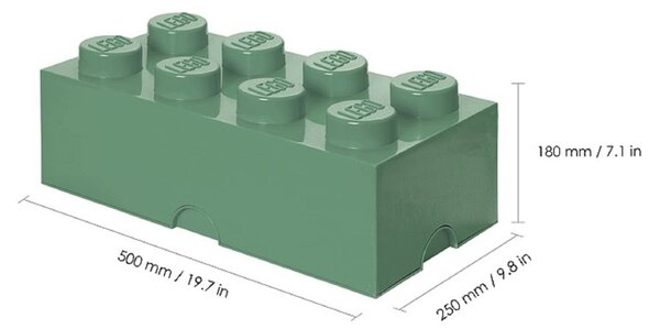 Kaki zelený úložný box LEGO®