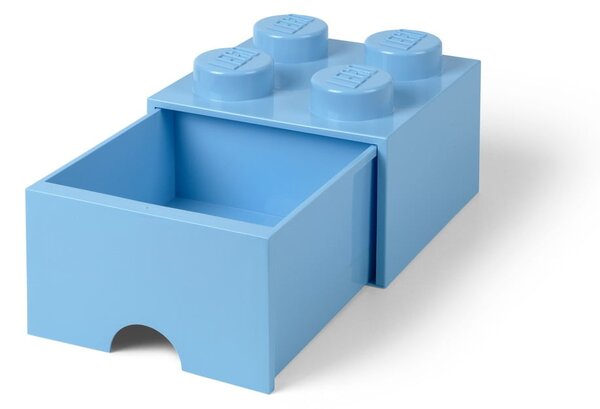 Svetlomodrý úložný box štvorec LEGO®