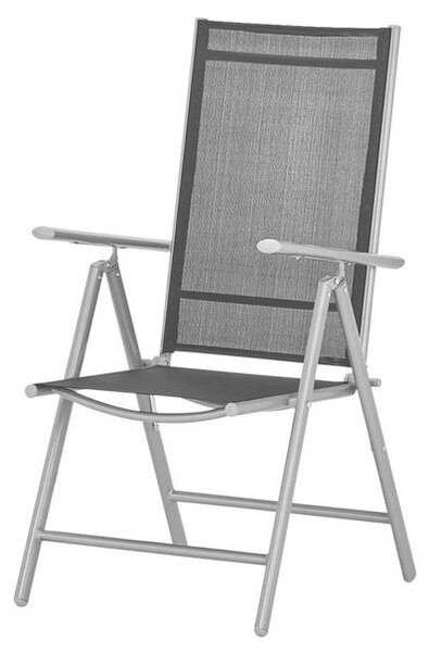 Záhradná stolička DELFI 5 strieborná/čierna