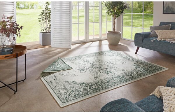 Zeleno-krémový vonkajší koberec NORTHRUGS Borbon, 160 x 230 cm