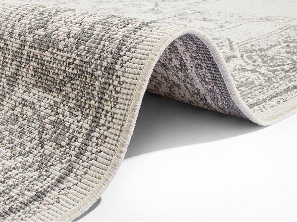 Sivo-krémový vonkajší koberec NORTHRUGS Borbon, 120 x 170 cm